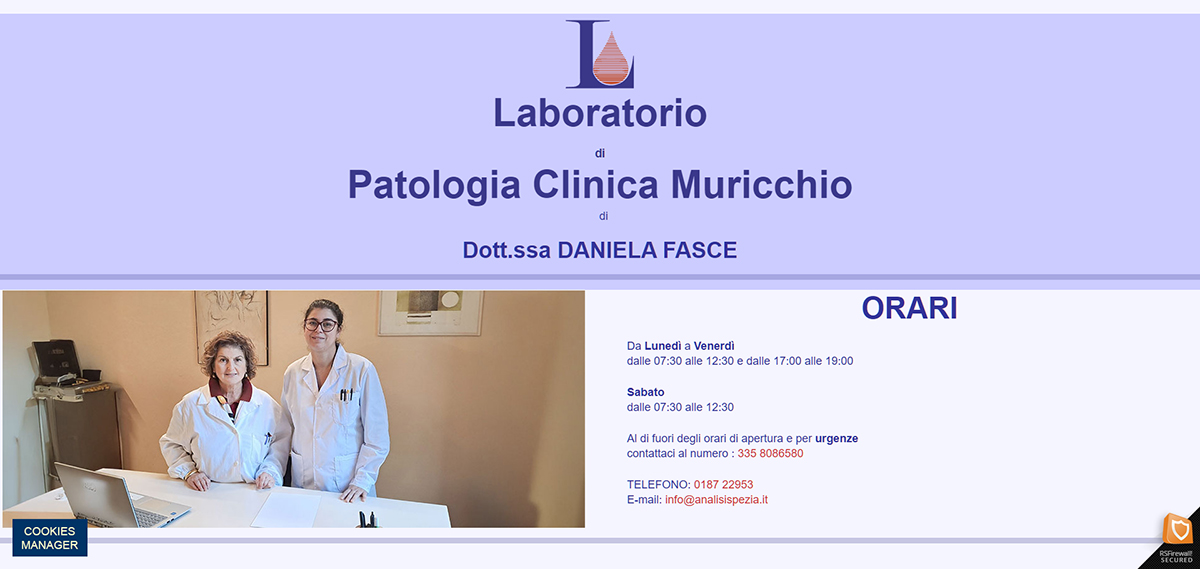 Sito web laboratorio analisi la spezia