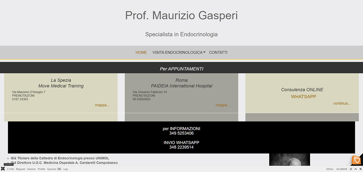 sito Web Endoocrinologo La Spezia e Roma