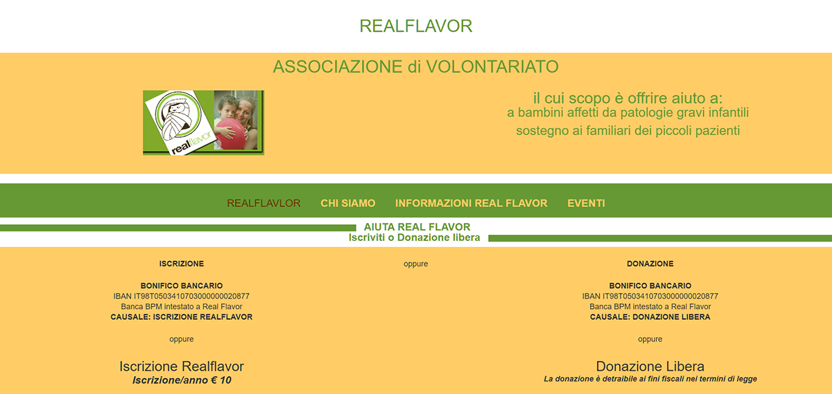 Sito Web Associazione di volontariato a La Spezia